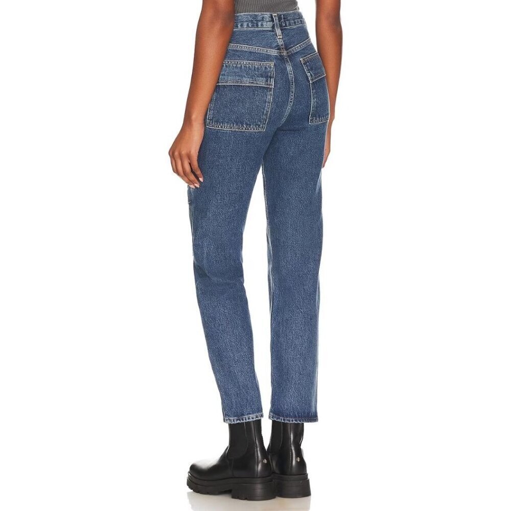 AGOLDE Cooper Cargo Jean in Regulation High Rise Straight Leg Blue Size 29 NEW - Picture 3 of 10